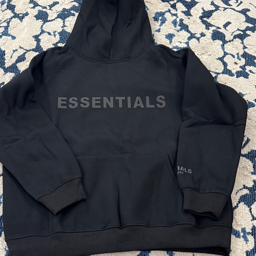 Essentials Charcoal Black Hoodie